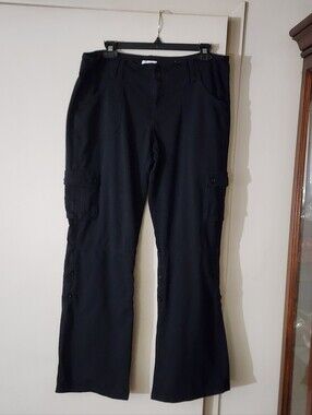 Maurices Black Flare Cargo Jeans